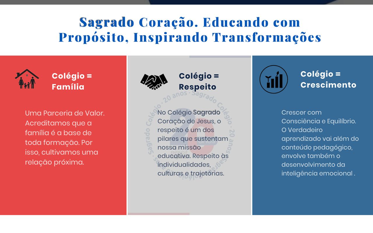 Captura do site Colégio Sagrado Coração de Jesus