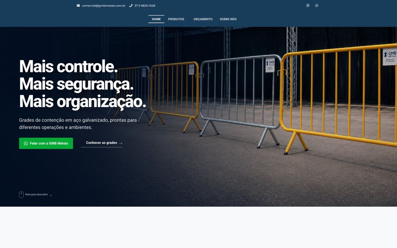 Captura do site GMB Metais